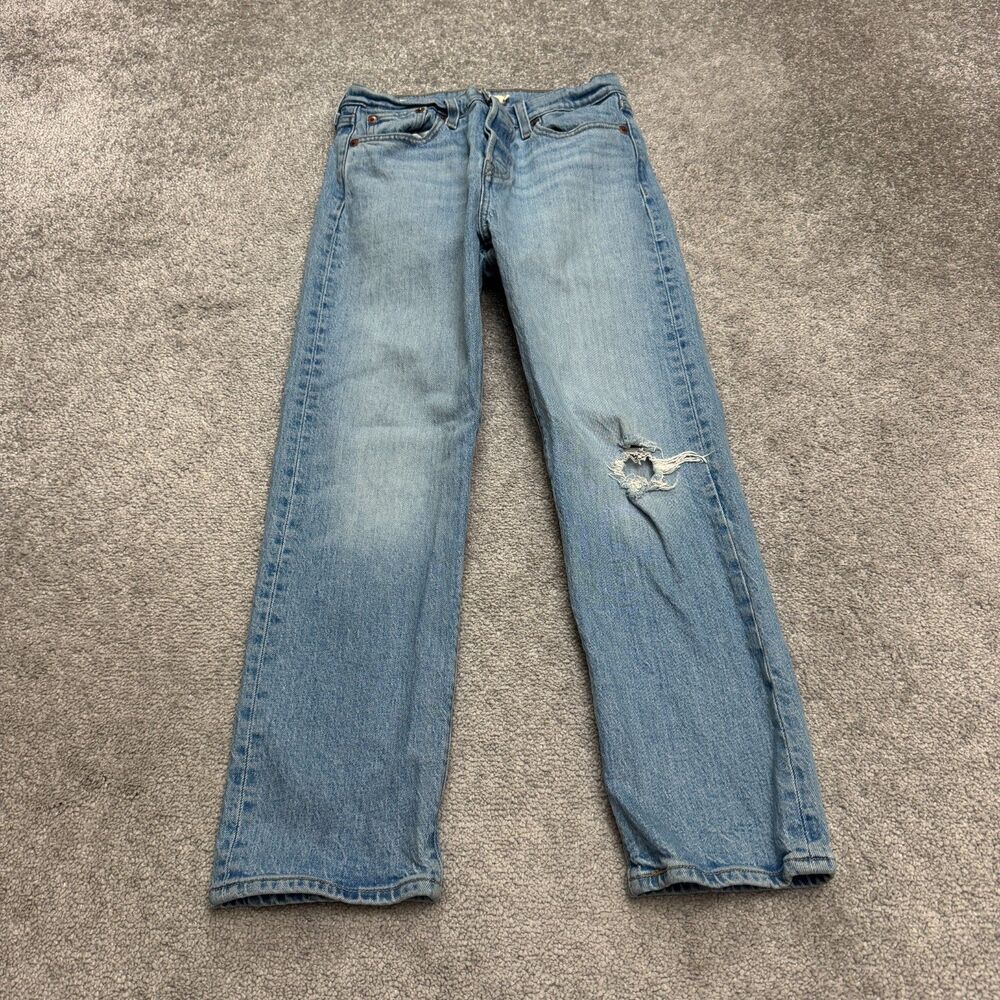 Levi's Premium Wedgie Straight Leg Button Fly Denim Jeans Womens 26 High Rise
